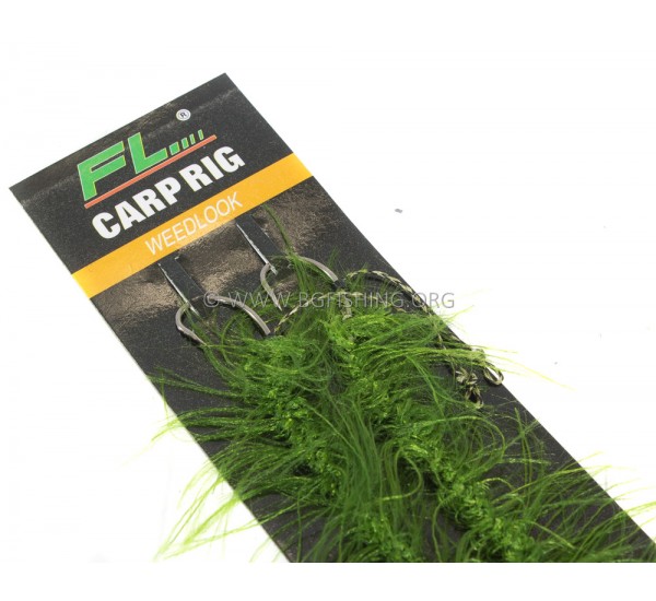 Шарански монтаж FL Carp Rig Weedlook Green