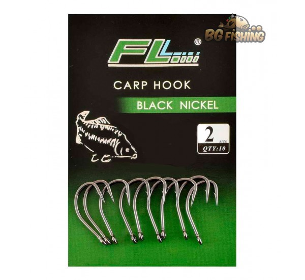 Шарански куки FL Carp Hook Black Nickel